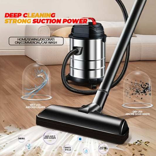 Wet Dry Vacuum Cleaner High-Power Bucket Type 5.28 to 6.6 Gallon Super Suction for Car and Home Dual-Use Cartridge Filter 40dB Quiet Motor Large Capacity Upgraded Deluxe Edition with Accessories