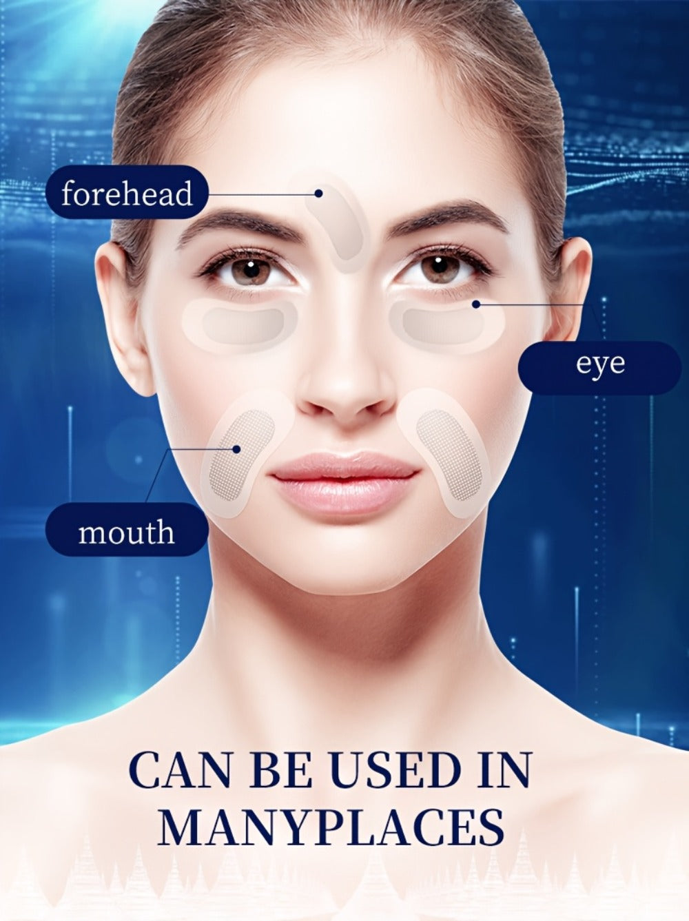 Hyaluronic Acid Microneedle Eye Patches Dissolving Under Eye Nasolabial Fold Anti-Wrinkle Overnight Skin Care Treatment 6 Pairs 3 Boxes