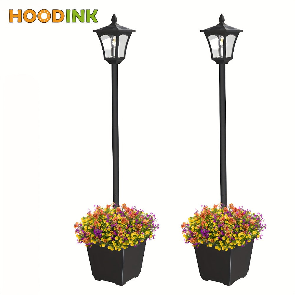 Solar Post Light Outdoor Garden Pathway Lamp IP44 Waterproof 60LM Warm White LED – Solar Powered Landscape Stake Light for Yard Driveway Patio Walkway Christmas Holiday Decoration