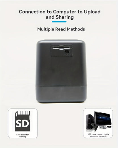 Film Scanner 10MP Negative & Slide Scanner, Converts 35mm/110/Super 8 Film to Digital JPEG, 2.0" LCD Screen