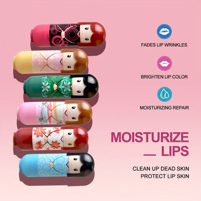 24-Piece Doll-Shaped Lip Balm Display Set in Two Illustrated Set A or Set B Checkout Options