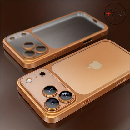 Phone Case Matte Frosted Clear Cover with Built-In Lens Film and Wireless Charging for Select iPhone 12–17 Models