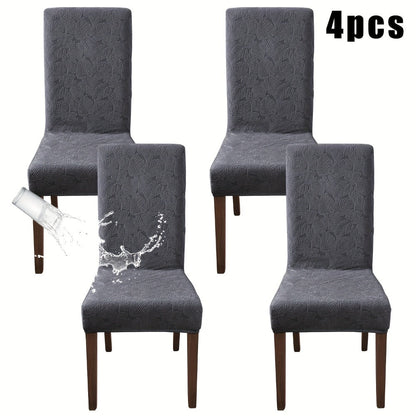 Stretch Dining Chair Covers Set of 4/6 - Plant Print Slipcovers for Dining Room Kitchen Chairs, Elastic Parsons Chair Protector, Home Decor