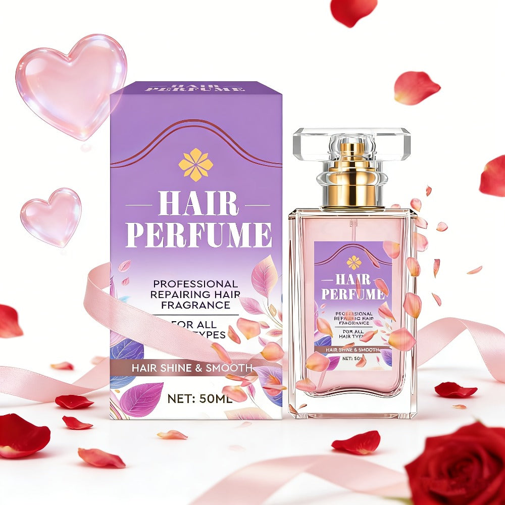Alcohol-Free Hair Perfume Spray for Women with Squalane & Pheromone Floral Scent — Nourishing Hydrating Hair Shine Oil Mist, Long-Lasting Sweet Fragrance, 50ml