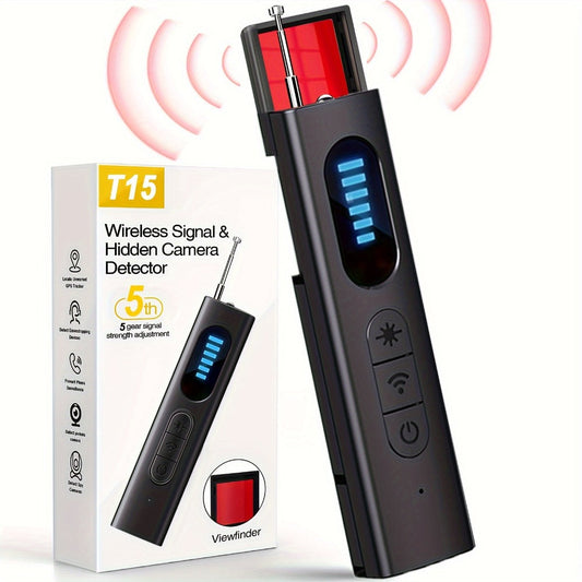 Hidden Camera Detector & Anti-Spy Bug Detector – Portable RF Signal Scanner Finds Wireless Wired GPS Pinhole Infrared Night Vision Cameras, Hotel Travel Privacy Security Device