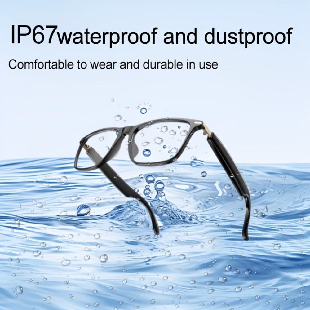 Anti-Blue Light Smart Audio Glasses Bluetooth 5.3 HiFi Open-Ear Wireless Calls Music Anti-UV Lens Noise Cancellation Rechargeable Unisex Outdoor Sports Wearable Tech Birthday Christmas Halloween Gift