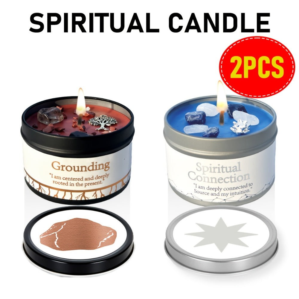 3oz Decorative Tin Candle or Two-Piece Crystal and Guidance Card Set with Multiple Label Pairings