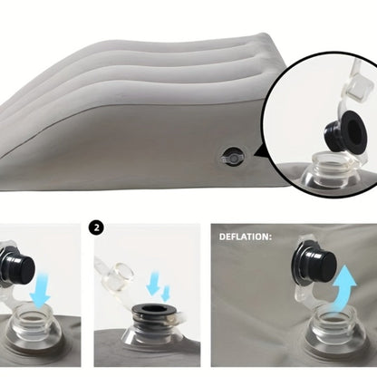 Inflatable Leg Elevation Pillow for Sleeping, Wedge Knee Support Cushion for Swelling, Leg Raise Pillow for Bed