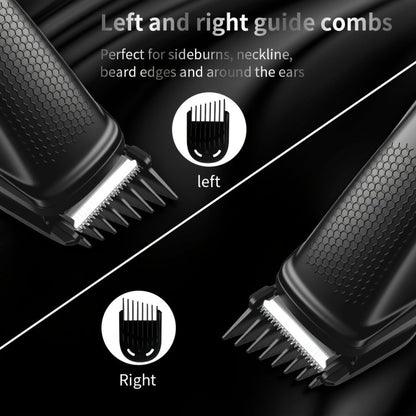 Beard Trimmer for Men - Professional Hair Clipper Electric Razor Zero Gapped T-Blade Edger Liner Cordless Rechargeable Mustache Trimmer Grooming Kit for Body Face Neck Black
