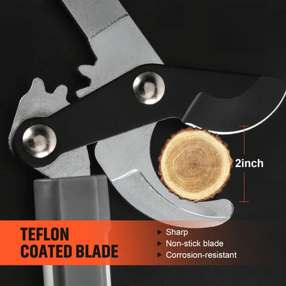 Long-Reach Bypass Lopper with Telescoping Silver Handles, Orange Grips and 27–34-Inch Variant Label