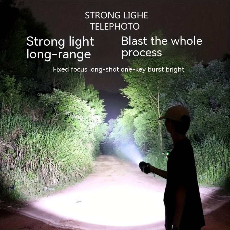 Flashlight Magnetic Mini EDC Light with Type-C Charging, Three LEDs and 18350 Battery Set Kit