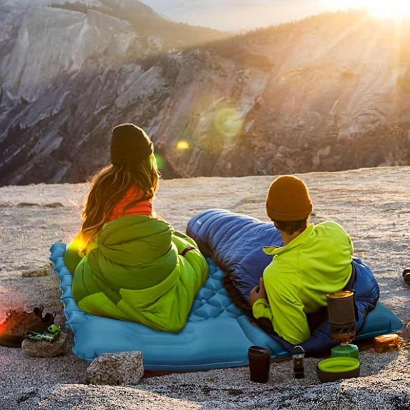Camping Sleeping Pad Inflatable & Self-Inflating – Ultralight TPU Nylon Mat with Built-In Pump, Single & Double Size for Backpacking, Hiking, Travel