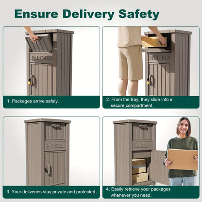 Waterproof Outdoor Storage Box with Lock Anti-Theft Porch