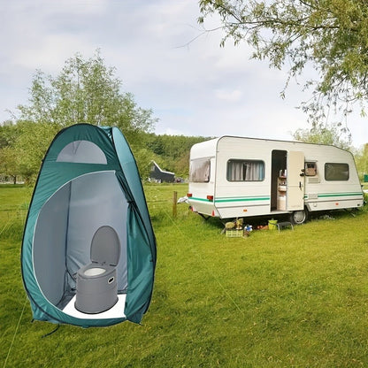 Pop-Up Privacy Shower Tent & Outdoor Changing Room – Waterproof Portable Camping Toilet Tent for Hiking Beach Fishing Backpacking, Instant Setup Dressing Room, Blue Black Regular Upgraded Styles