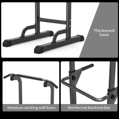 Power Tower Dip Station with Pull Up Bar – Adjustable Height Multi-Function Home Gym Strength Training Workout Station for Dips, Chin Ups, Push Ups, Leg Raises & Upper Body Exercise, 3 Models Available