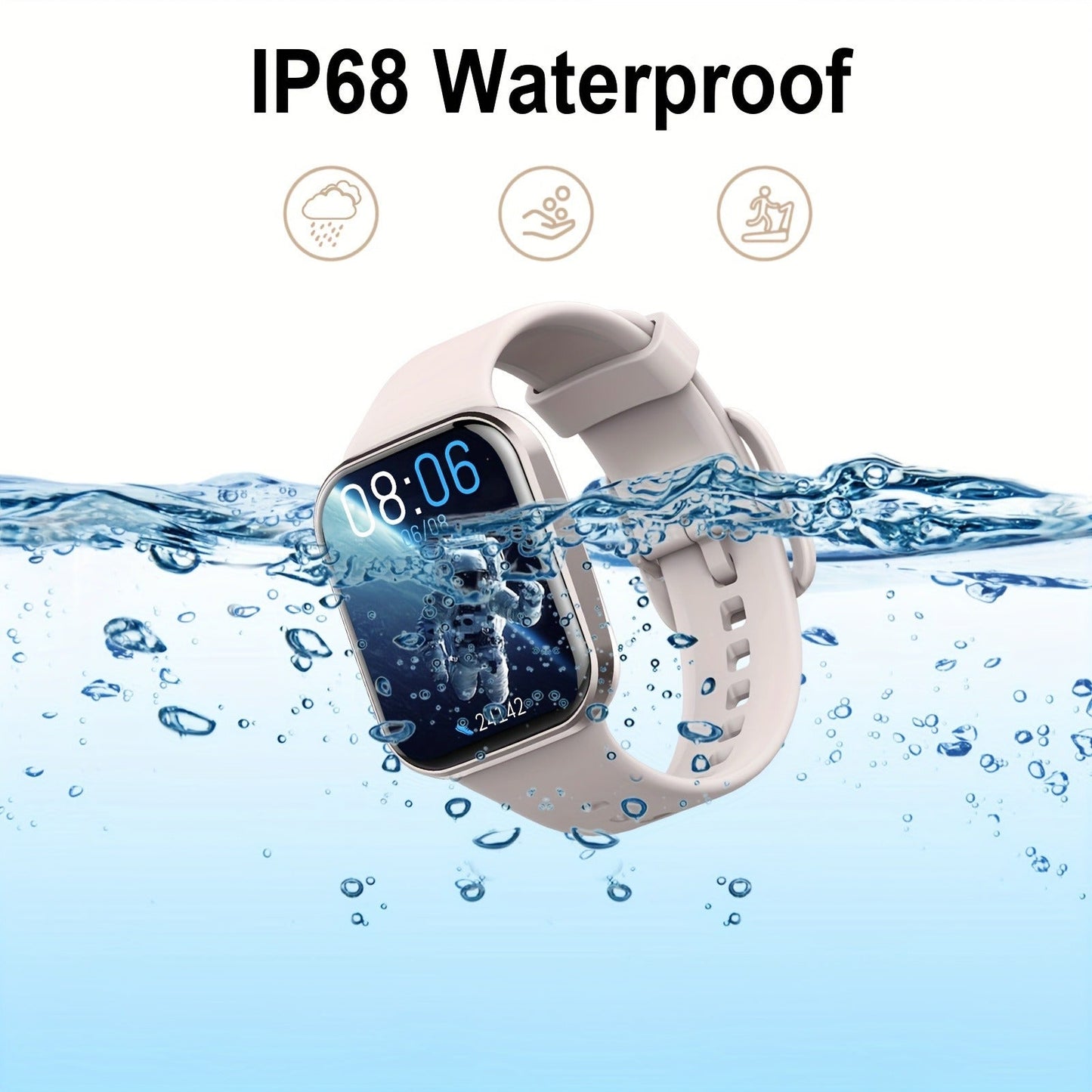 Smartwatch – 1.69" HD Screen, 25 Sports Modes, IP68, Source-Listed Color Options & Everyday Wear Design