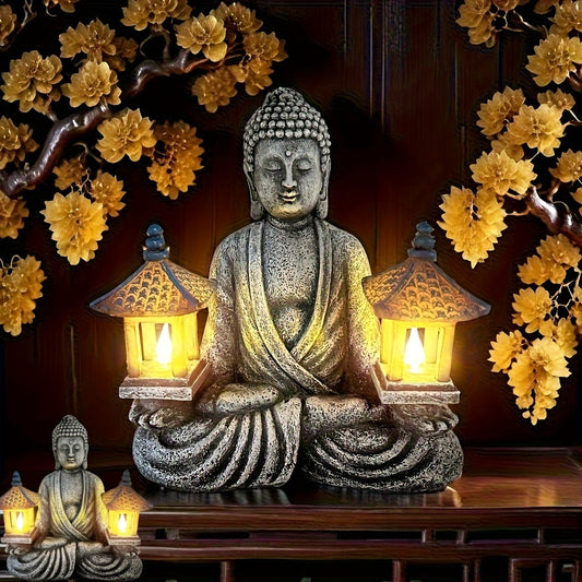 Solar Pyramid Light Sculpture – Outdoor Zen Garden Decor
