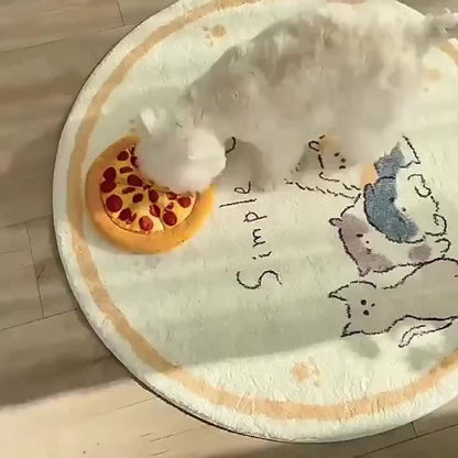 Squeaky Pizza Dog Toy - Plush Pepperoni Pizza & Donut Chew Toy for Dogs, Durable Soft Interactive Toy for All Breeds, Fun Food-Shaped Squeaky Dog Gift for Puppies & Adult Dogs