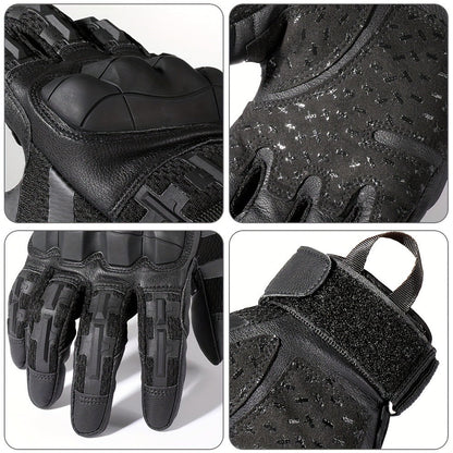 Full-Finger Tactical Gloves with Touchscreen Panels, Camouflage Finish and Anti-Slip Palm Design