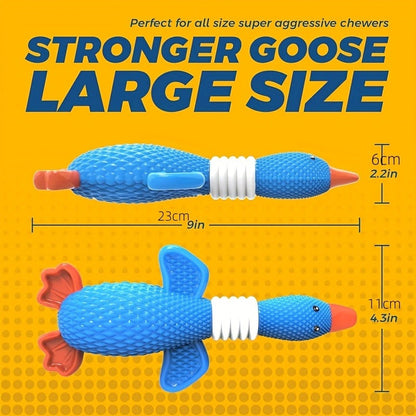 Dog Toy Nylon Goose or Clownfish Chew Design for Medium and Large Dogs in Two Blue Styles for Interactive Chew Play