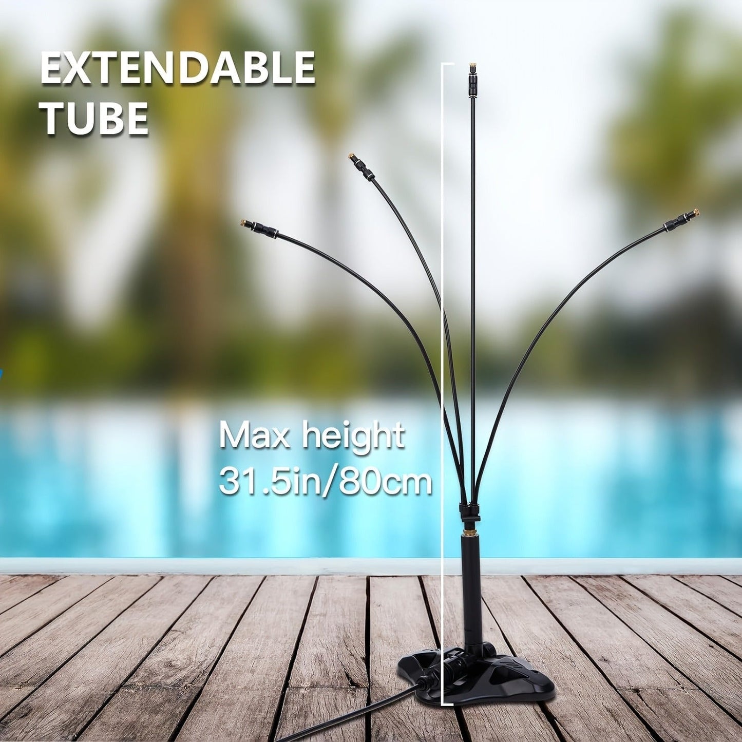 Outdoor Misting System Portable 26.5Ft Mist Cooling Kit with Adjustable Stand for Patio Garden BBQ