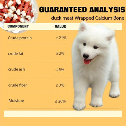 Dog Treats Duck-Wrapped Chew Pieces or Dried Chicken Breast in Two 203g Flavor Options for Dog Reward Use