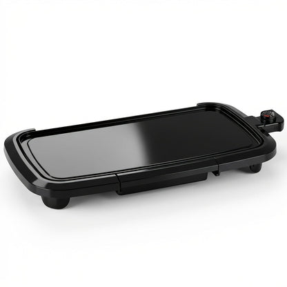 Electric Griddle Non-Stick Teppanyaki Grill Pan, Frying & Grilling All-in-One for Eggs, Steaks, Bacon, Pancakes & Seafood – Easy-Clean Indoor Electric Grill for Breakfast, BBQ & Party