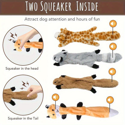 Dog Toys Squeaky Leather-Case Activity Set for Chew, Teething and Interactive Play Across Dog Sizes