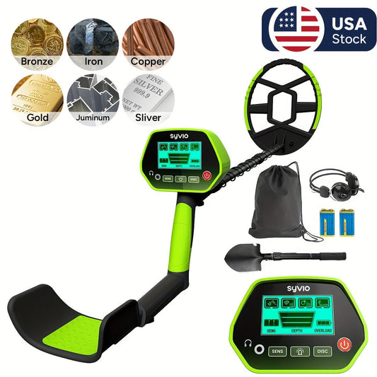Metal Detector with LCD Display 8-Inch Coil 4 Modes Waterproof for Coins Relics Gold
