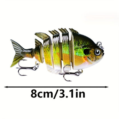 Three-Piece Six-Section Fishing Swimbait Set with Multi-Jointed Bodies for Freshwater Angling
