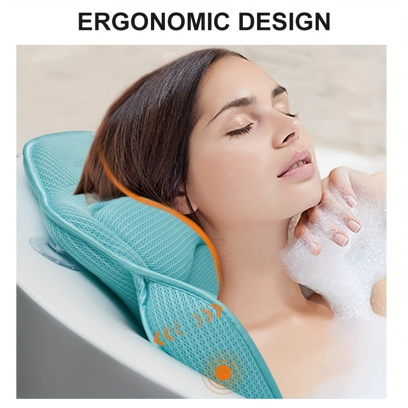 Full Body Bath Mat Pillow 60x21.7in Extra Thick Bathtub Cushion with Head, Neck & Lumbar Support for Women Men Elderly, Luxury Non-Slip Full-Size Tub Pad for Joint Relief