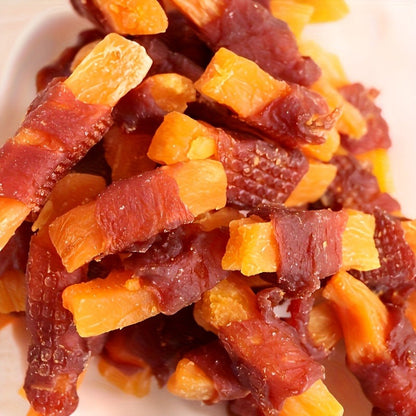 Dog Treats Chicken or Duck Wrapped Sweet Potato Pieces in 150g, 200g and Two-Pack Options for Dog Reward Use