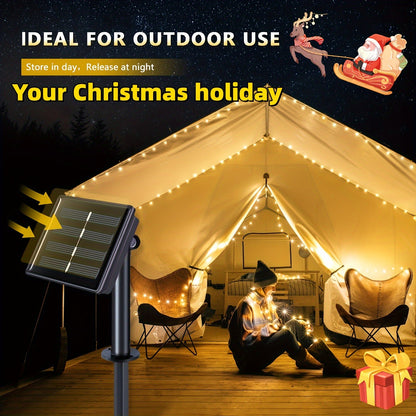 Solar String Lights Outdoor 2 Pack 104Ft 300LED IP65 Waterproof 8 Modes Fairy Lights for Garden Yard Patio Tree Christmas Wedding Party Decor