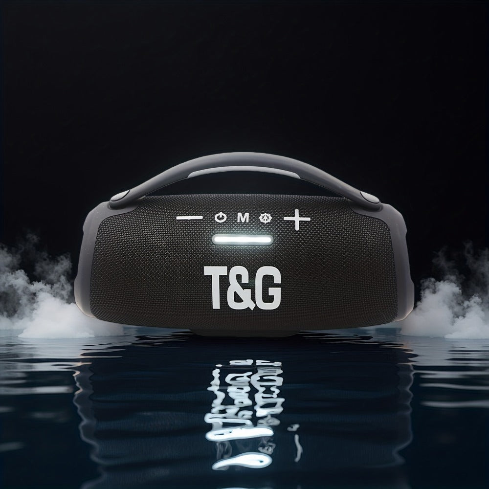 Portable Bluetooth Speaker TG418 with 3000mAh Battery, EQ, LED Lights, Type-C, TF, USB and AUX