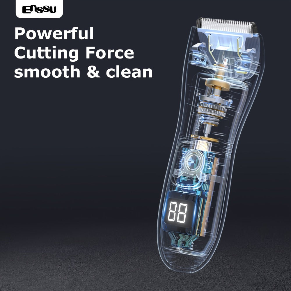 Full Body Groomer for Men IPX7 Waterproof Electric Trimmer Ceramic Blade LCD Display Bikini Private Parts Shaver Replaceable Head Wet Dry Gift