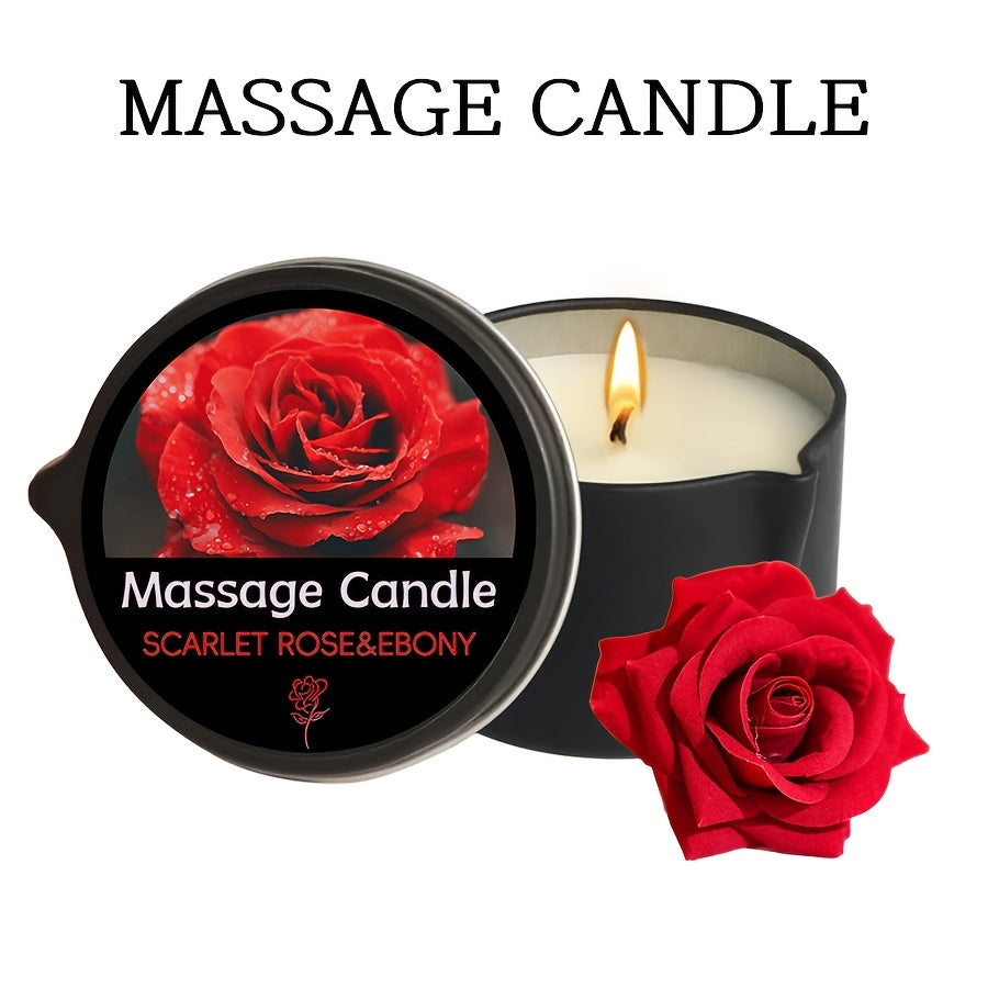Black-Tin Massage Candle with Scent and Pack-Count Options for Spa, Pedicure and Body-Oil Use