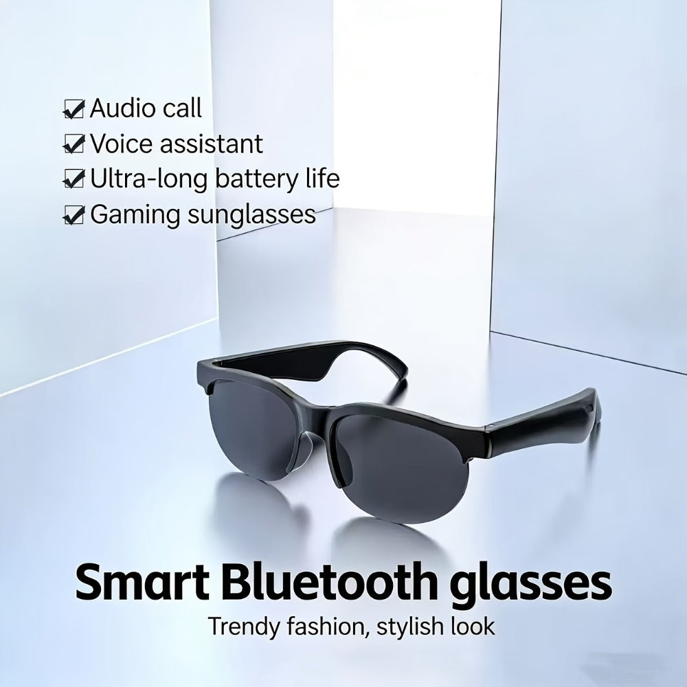 Smart Glasses Translation Eyewear with Photochromic Lenses, Wireless Earphones, Microphone and Rechargeable Battery
