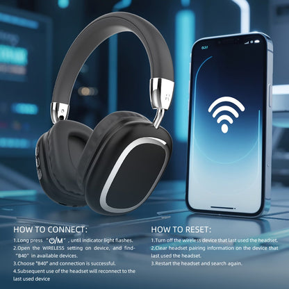 B35 Over-Ear Headphones with Bluetooth 5.3, 40mm Drivers, 90-Degree Rotating Earcups and Five Color or Storage Sets