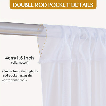 Six-Pack 63-by-118-Inch Sheer Chiffon Wedding Drape Curtains in 12 Source-Labeled Color Options