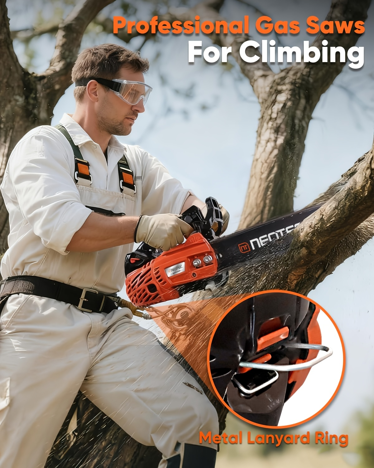 25CC 12-Inch Top-Handle Gas Chainsaw with 12000 RPM Source Rating and 5.5-Pound Body Configuration