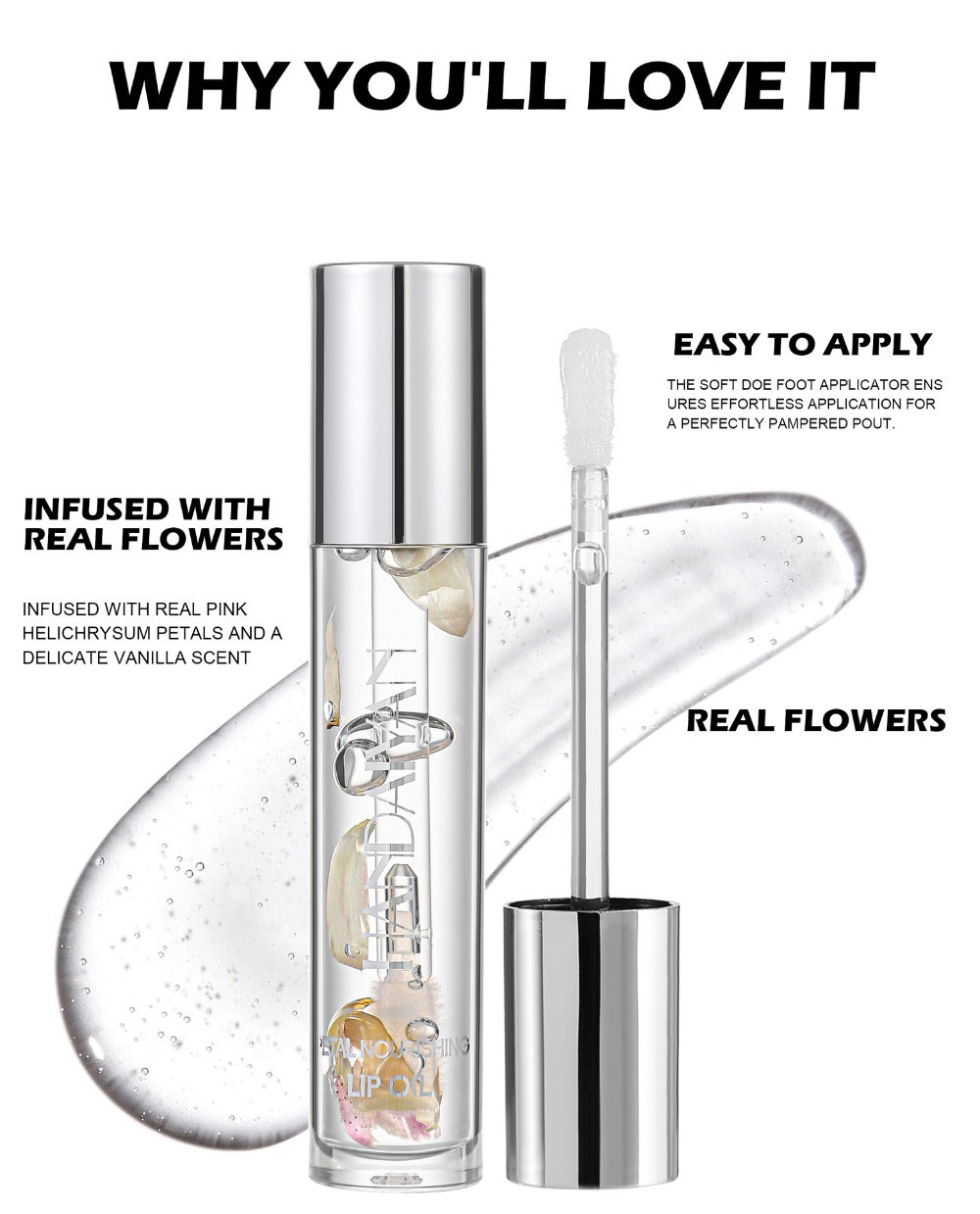 Three-Tube Lip Makeup Set with Clear Silver-Cap Tube and Coordinated Color Pair in Set A, B or C