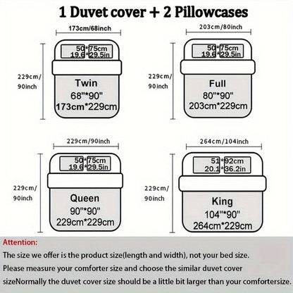 Duvet Cover Set 3 Piece Purple Lightning Digital Print - 100% Polyester Bedding Set with 2 Pillowcases, Twin Full Queen King, Colorful Graphic Bedroom Decor, Machine Washable