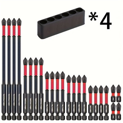 Magnetic PH2 Screwdriver Bit Set with 2-, 24- or 60-Piece Checkout Options and Mixed Lengths