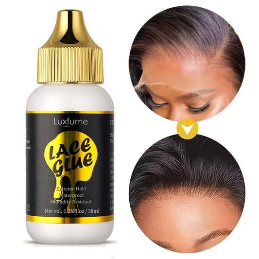 Lace Front Wig Glue Waterproof Extreme Hold 3-Pack Invisible Clear Drying Liquid Adhesive for HD Lace Swiss Lace Wigs & Hairpieces 100ml Per Bottle Long Lasting Secure Bond