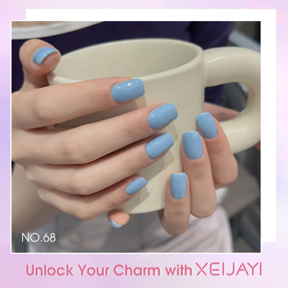 Gel Nail Polish – Set 9 Colors Macaron Pastel in Square Bottles — High Saturation UV LED Cure Chip-Resistant Long-Lasting Kit for Women…