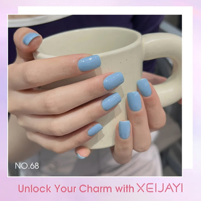 Gel Nail Polish – Set 9 Colors Macaron Pastel in Square Bottles — High Saturation UV LED Cure Chip-Resistant Long-Lasting Kit for Women…