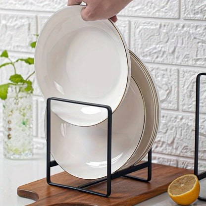 4pcs Stainless Steel Dish Rack Cabinet Organizer with Drain Tray - Space Saving Kitchen Countertop Storage Rack Set