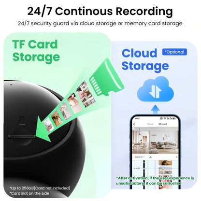 Indoor Security Camera 4MP Dual-Band WiFi Model with 360° Rotation, Night Vision and Two-Way Audio
