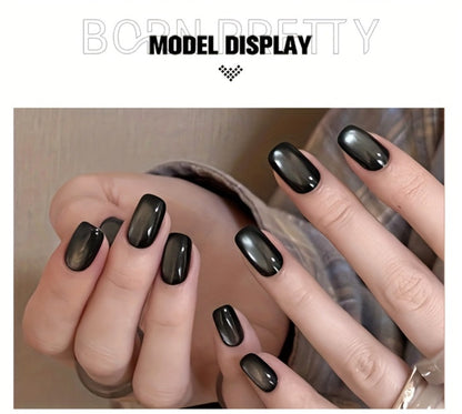 Gel Nail Polish in 10ml Black Magnetic Cat-Eye with Glass-Bead Shimmer, BGC01 or MY49 for Shimmer Art