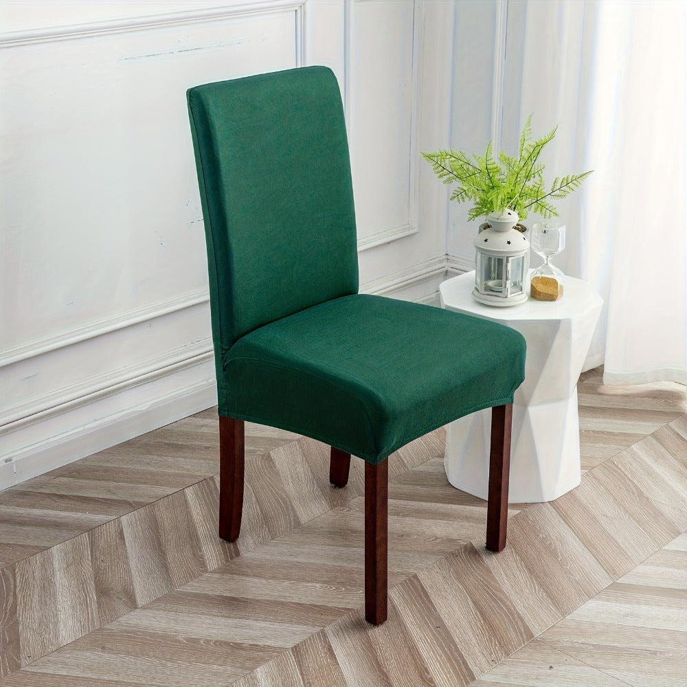 Chair Cover Set of 4 or 6 Stretch Jacquard Dining Slipcovers in Nine Available Color Choices